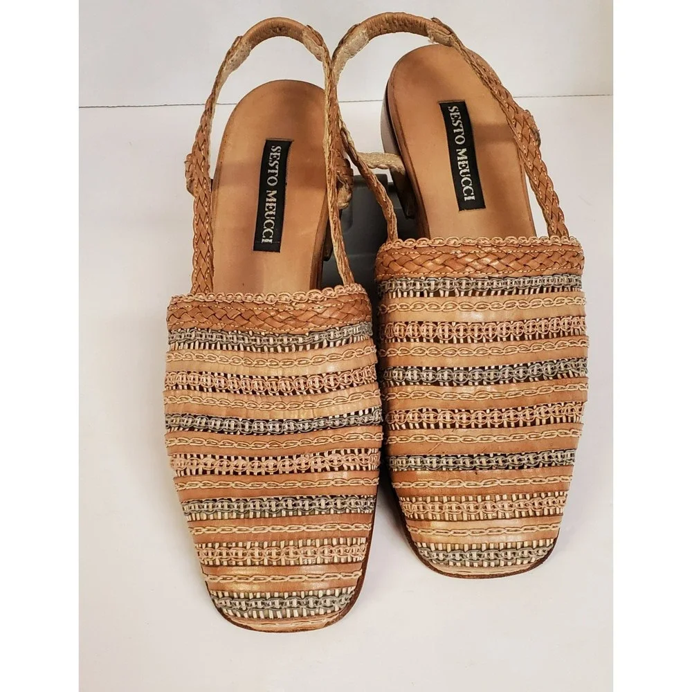 Sesto Meucci Slingback Sandal Size 6 1/2 M - Picture 1 of 4